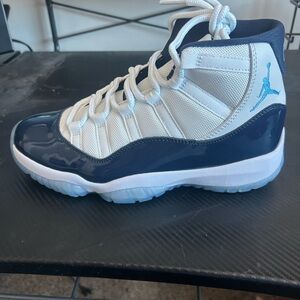 Jordan Navy and White High-Top Sneakers